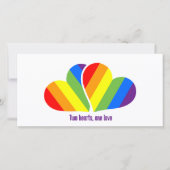 Regenbogen-Herzen-Einladungen Bild (Vorderseite)