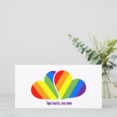 Regenbogen-Herzen-Einladungen Bild (Stehend Vorderseite)