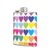 Regenbogen-Herzen Flachmann (Links)