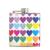 Regenbogen-Herzen Flachmann (Vorderseite)