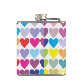 Regenbogen-Herzen Flachmann (Rückseite)