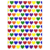 Regenbogen-Herzen Klemmbrett (Rückseite)