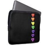 Regenbogen-Herzen Laptopschutzhülle (Vorne Rechts)