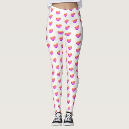 Regenbogen-Herzen - Leggings (Vorderseite)