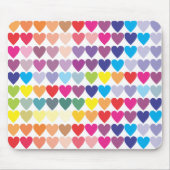 Regenbogen-Herzen Mousepad (Vorne)