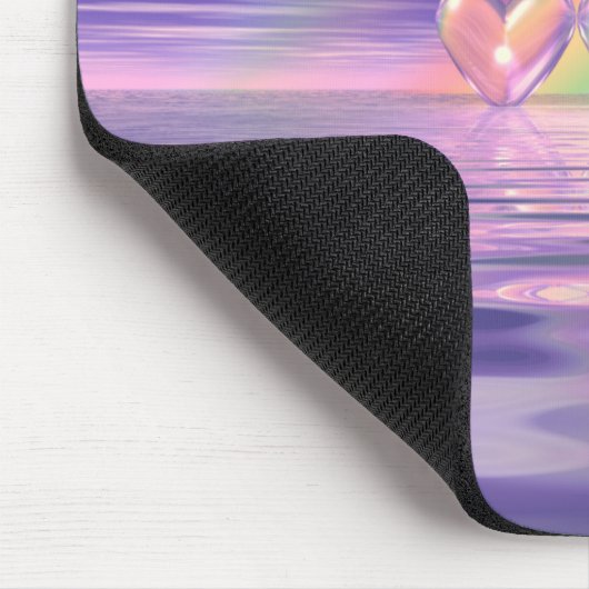 Regenbogen-Herzen Mousepad (Ecke)