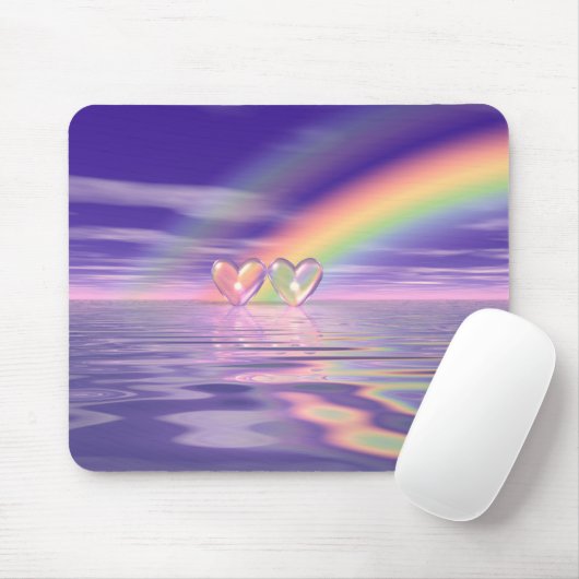 Regenbogen-Herzen Mousepad (Mit Mouse)