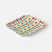 Regenbogen-Herzen-Muster Pappteller (Gewinkelt)