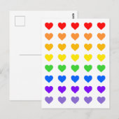 Regenbogen-Herzen Postkarte (Vorne/Hinten)