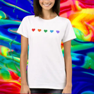 Regenbogen-Herzen Pride-Shirt T-Shirt