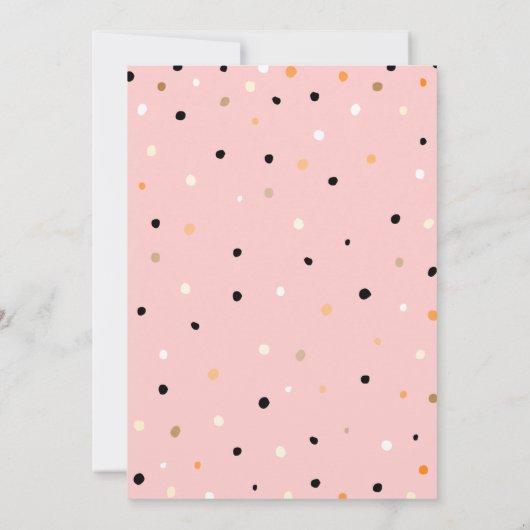 Regenbogen, Herzen, Punkte, virtuelle Babydusche p Einladung (Rückseite)