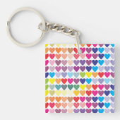 Regenbogen-Herzen Schlüsselanhänger (Vorderseite)