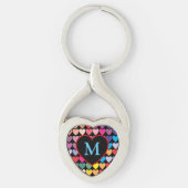 Regenbogen-Herzen Schlüsselanhänger (Vorderseite)