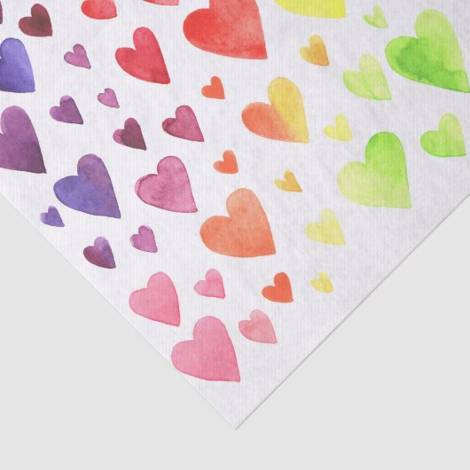 Regenbogen-Herzen Seidenpapier (Ausschnitt)