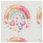 Regenbogen & Herzen Stoff (Nahaufnahme)
