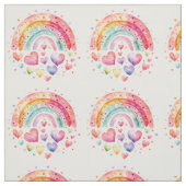 Regenbogen & Herzen Stoff (Muster)