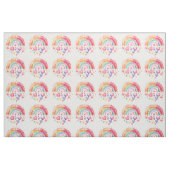 Regenbogen & Herzen Stoff (Fat Quarter (45,7 x 55,9 cm))