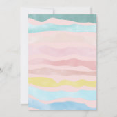 Regenbogen, Herzen, virtuelle Babydusche abziehen Einladung (Rückseite)