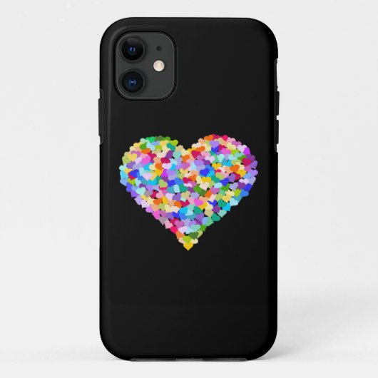 Regenbogen-HerzenConfetti Case-Mate iPhone Hülle (Rückseite)