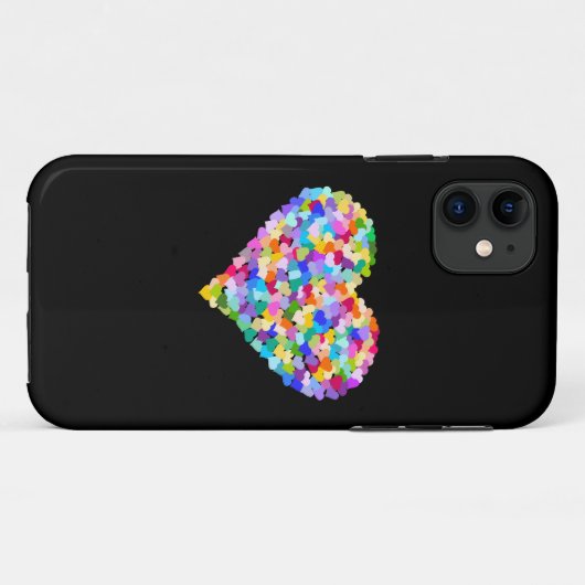 Regenbogen-HerzenConfetti Case-Mate iPhone Hülle (Rückseite (Horizontal))