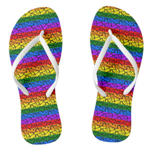 Regenbogen Herzmuster Badesandalen