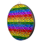 Regenbogen Herzmuster Dartscheibe (Vorderseite rechts)