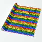 Regenbogen Herzmuster Geschenkpapier (Ungerollt)