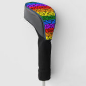 Regenbogen Herzmuster Golf Headcover (angewinkelt)