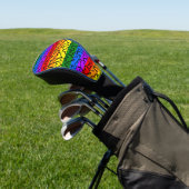 Regenbogen Herzmuster Golf Headcover (In SItu)