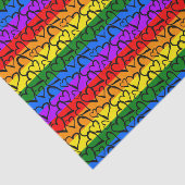 Regenbogen Herzmuster Seidenpapier (Ausschnitt)