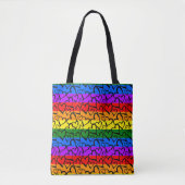 Regenbogen Herzmuster Tasche (Vorderseite)