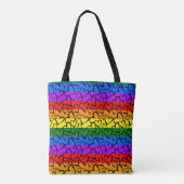 Regenbogen Herzmuster Tasche (Rückseite)