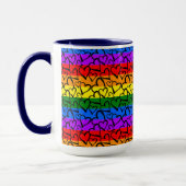 Regenbogen Herzmuster Tasse (Links)
