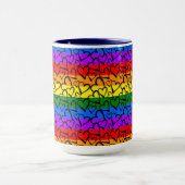 Regenbogen Herzmuster Tasse (Zentrum)