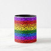 Regenbogen Herzmuster Tasse (Zentrum)