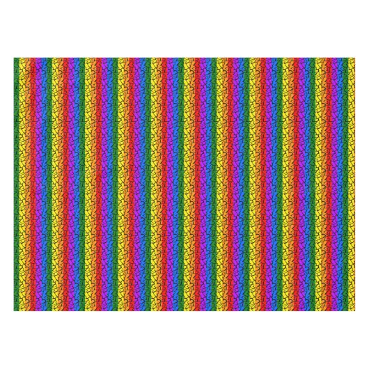 Regenbogen Herzmuster Tischdecke (Vorderseite (Horizontal))