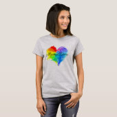 Regenbogen Herzstück Mamas T Shirt (Vorne ganz)