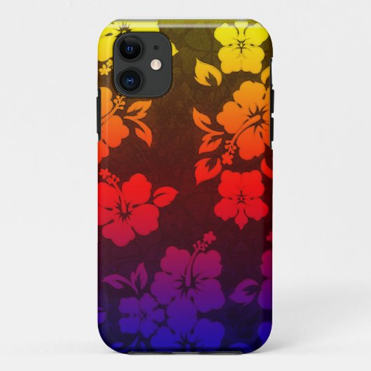 Regenbogen-Hibiskus iphone 5 Fall Case-Mate iPhone Hülle (Rückseite)