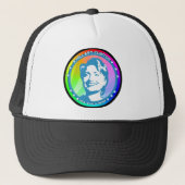 Regenbogen Hillary Clinton Truckerkappe (Vorderseite)