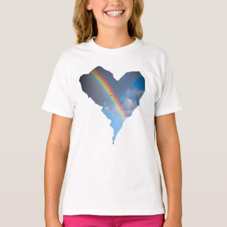 Regenbogen-Himmel-Herz-Tragetasche | Träumerische T-Shirt
