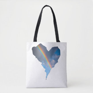 Regenbogen-Himmel-Herz-Tragetasche | Träumerische Tasche