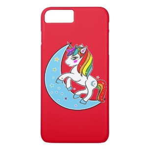 Regenbogen Himmelsblauer Mond & Sterne Einhorn Case-Mate iPhone Hülle