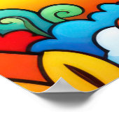 Regenbogen-Hintergründe GROSS Poster (Ecke)