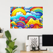 Regenbogen-Hintergründe GROSS Poster (Heimbüro)