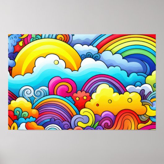 Regenbogen-Hintergründe Poster (Vorne)