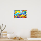 Regenbogen-Hintergründe Poster (Küche)