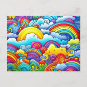 Regenbogen-Hintergründe Postkarte (Vorderseite)