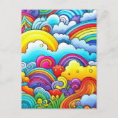 Regenbogen-Hintergründe Postkarte (Vorderseite)