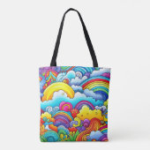 Regenbogen-Hintergründe Tasche (Rückseite)