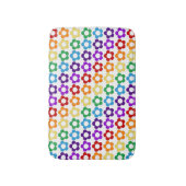 Regenbogen-Hippie-Blumenmuster Badematte (Vorderseite Vertikal)